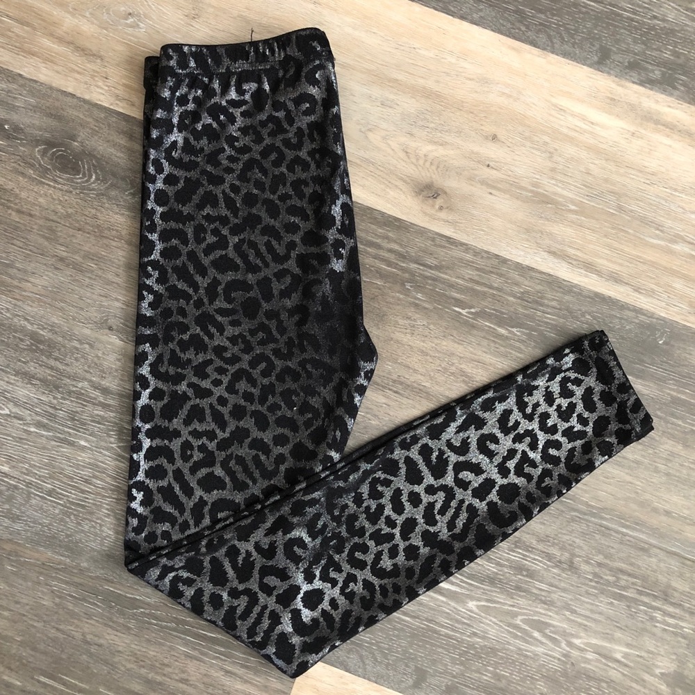Metallic Leopard Leggings - Picture 1 of 3